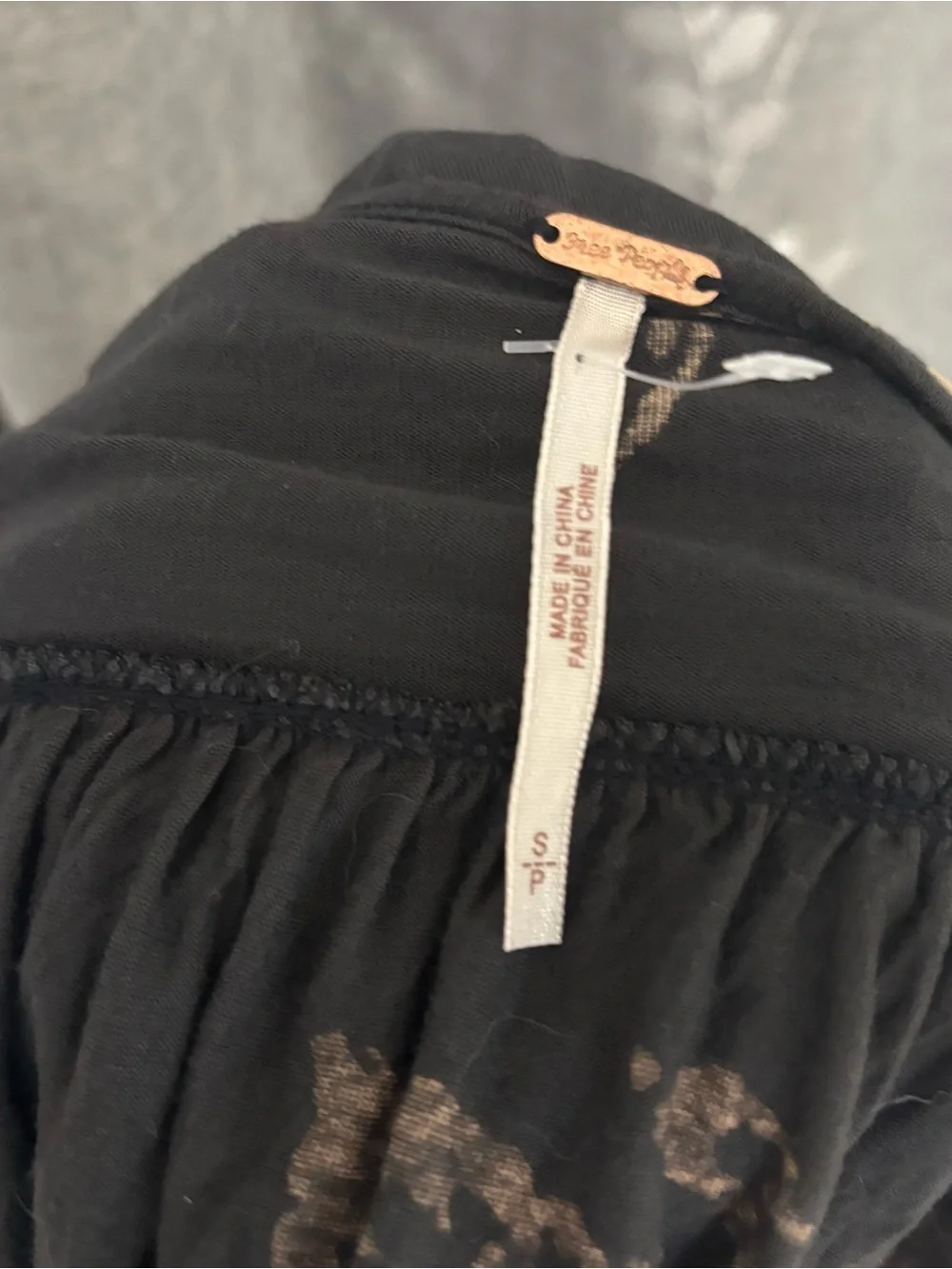 Free People Floral Wrap V-Neck Long Sleeve Top